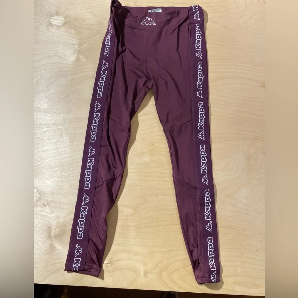 Kappa Burgundy Leggings Small (OQ)